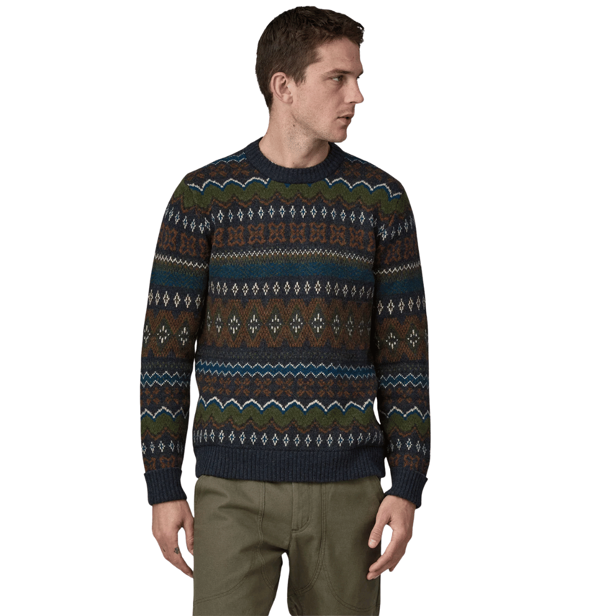 PATAGONIA RECYCLED WOOL-BLEND SWEATER - SMOLDER BLUE WW FRONT