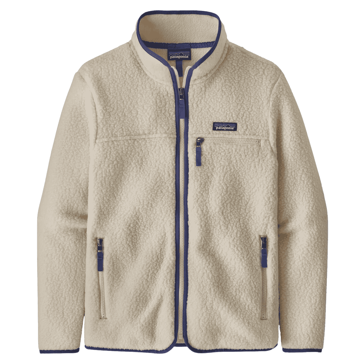 PATAGONIA WOMEN'S RETRO PILE SHEARLING FLEECE JACKET - NATURAL - FRONT VIEW 