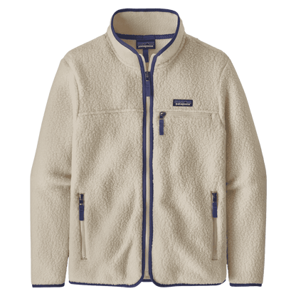 PATAGONIA WOMEN'S RETRO PILE SHEARLING FLEECE JACKET - NATURAL - FRONT VIEW 