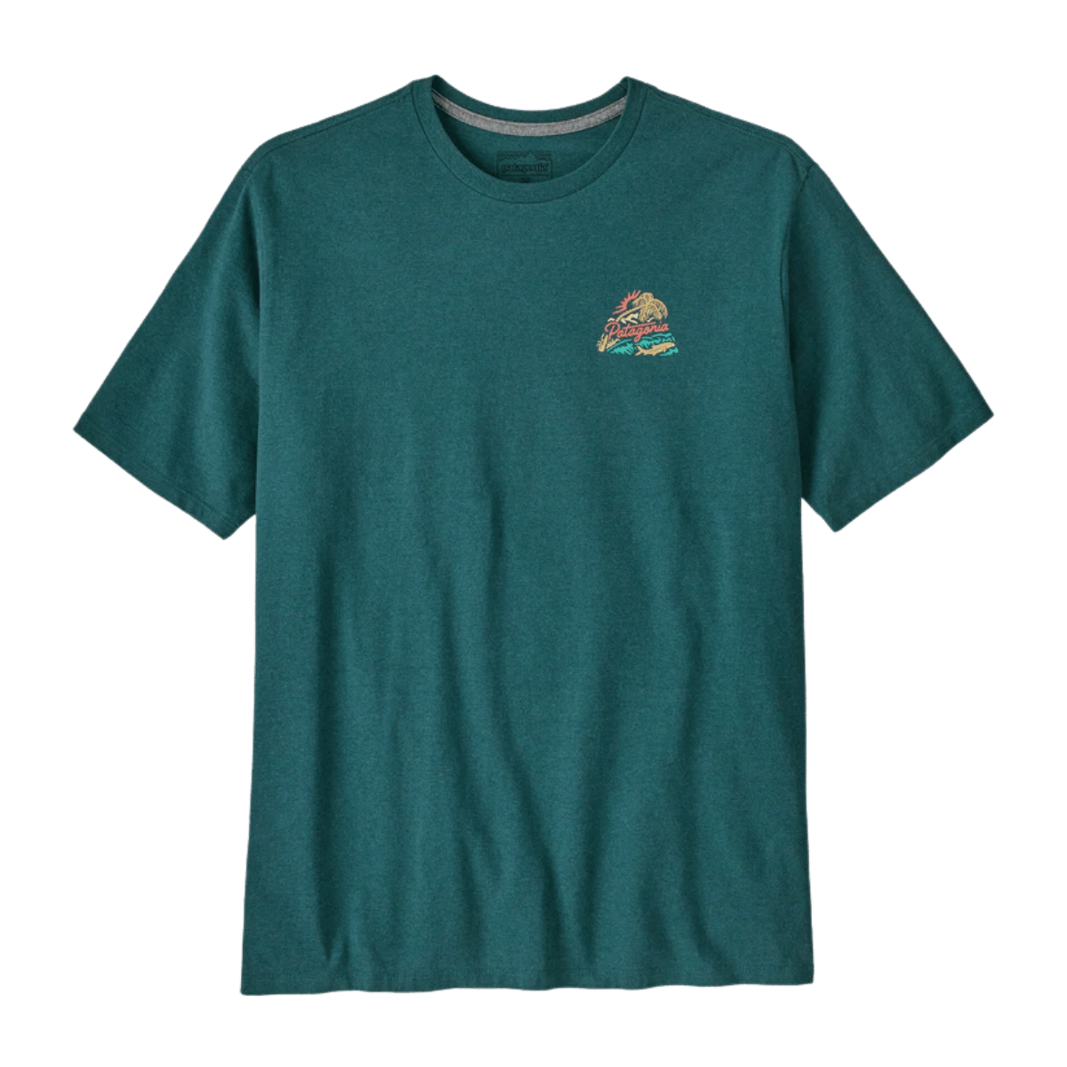 PATAGONIA TAKE A STAND RESPONSIBILI-TEE - BAYOU BADGE: WETLAND BLUE FRONT
