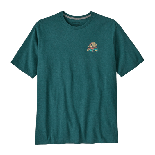 PATAGONIA TAKE A STAND RESPONSIBILI-TEE - BAYOU BADGE: WETLAND BLUE FRONT