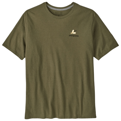 PATAGONIA TAKE A STAND RESPONSIBILI-TEE - PINE STREAM: TENT GREEN FRONT