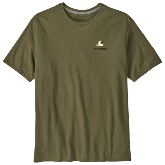 PATAGONIA TAKE A STAND RESPONSIBILI-TEE - PINE STREAM: TENT GREEN FRONT