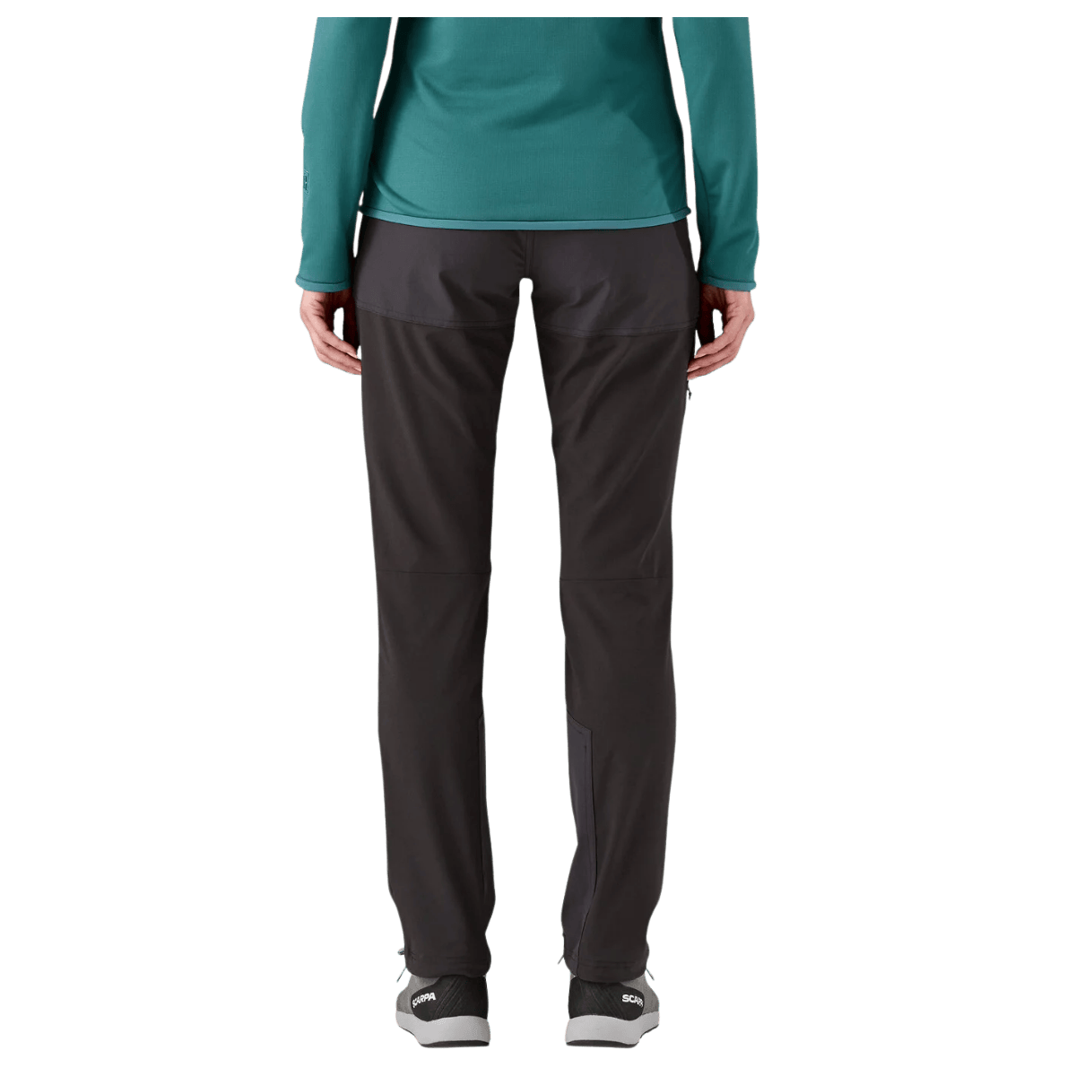 PATAGONIA WOMEN'S TERRAVIA ALPINE REGULAR PANTS - BLACK - BACK VIEW WW