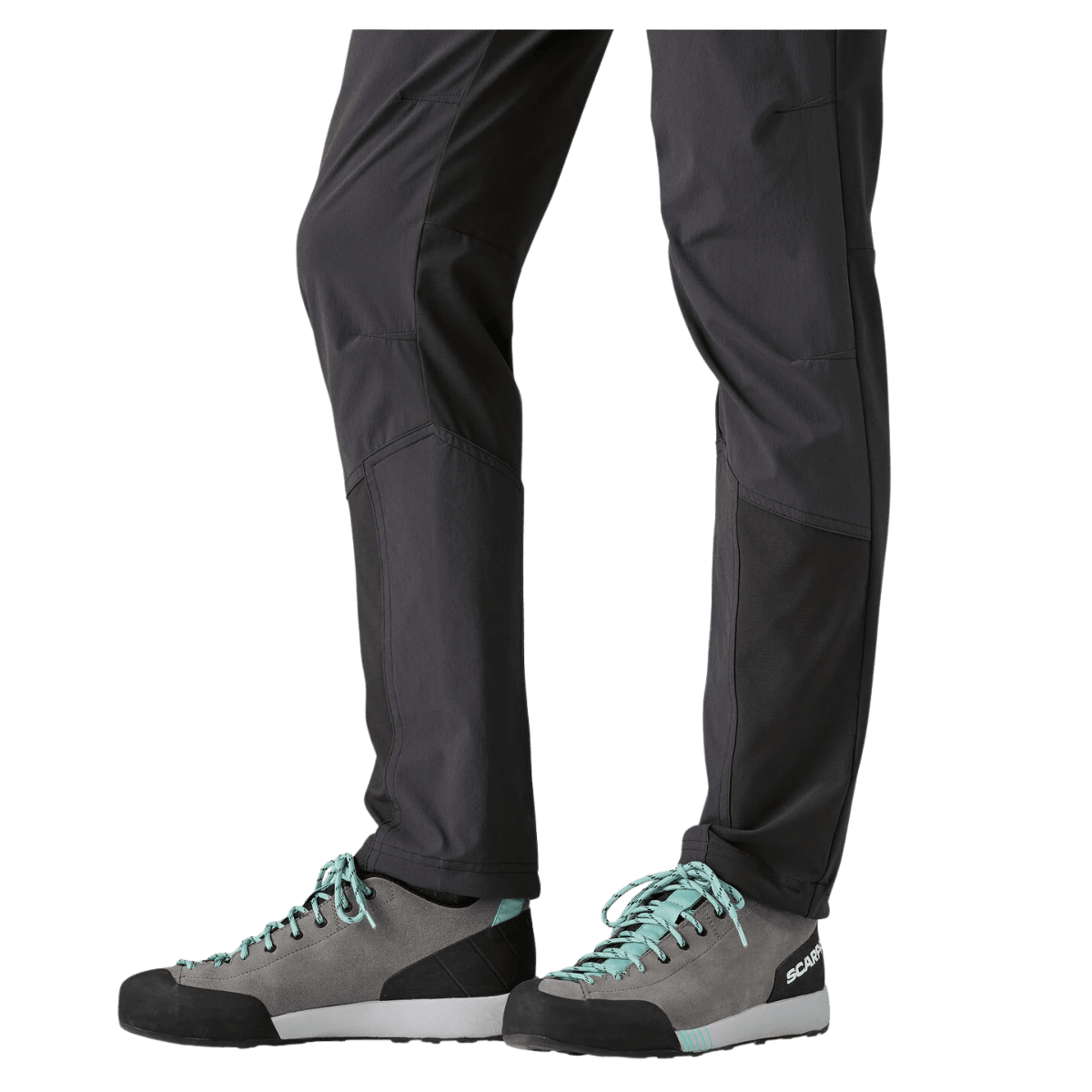 PATAGONIA WOMEN'S TERRAVIA ALPINE REGULAR PANTS - BLACK - BOTTOM ANGLE