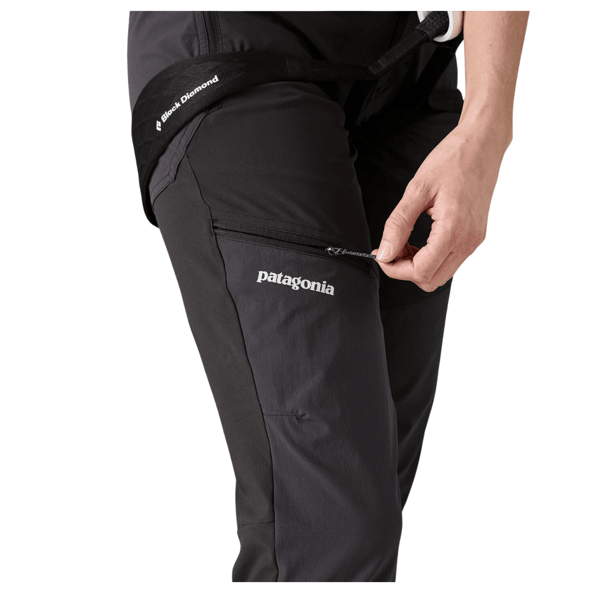 PATAGONIA WOMEN'S TERRAVIA ALPINE REGULAR PANTS - BLACK - LEG ZIP WW