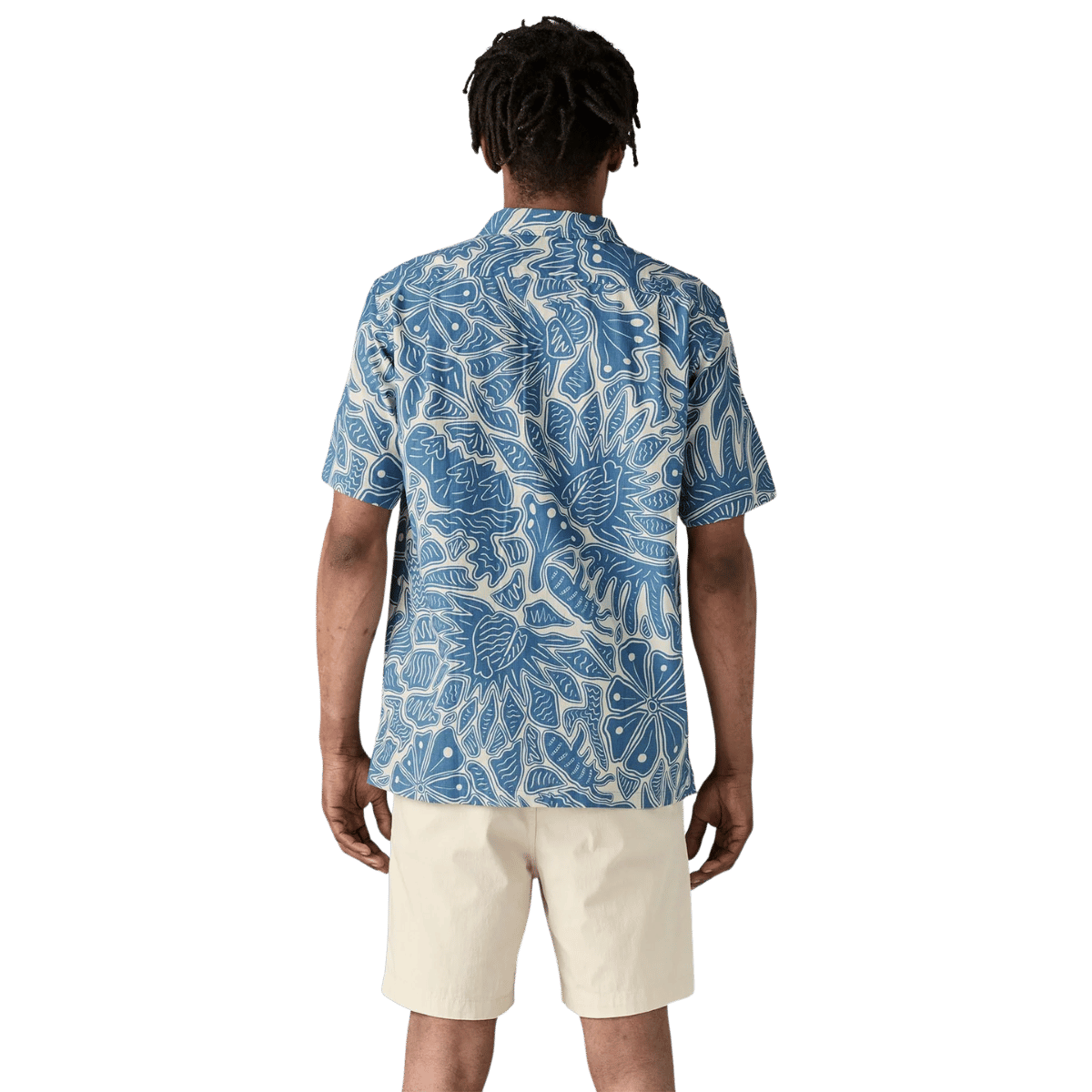 PATAGONIA TIDAL THREADS CAMP SHIRT - BEES & FLOWERS: STILL BLUE WW  BACK