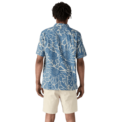 PATAGONIA TIDAL THREADS CAMP SHIRT - BEES & FLOWERS: STILL BLUE WW  BACK