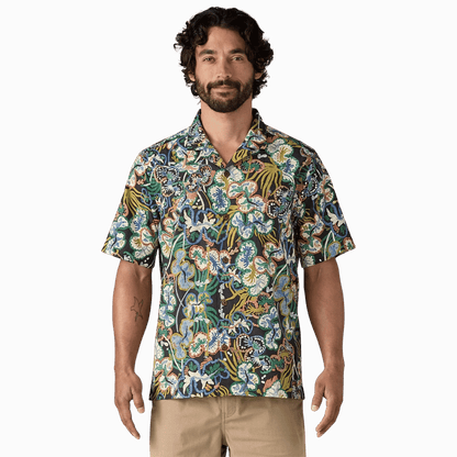 PATAGONIA TIDAL THREADS CAMP SHIRT - UNDERSEA: INK BLACK WW FRONT