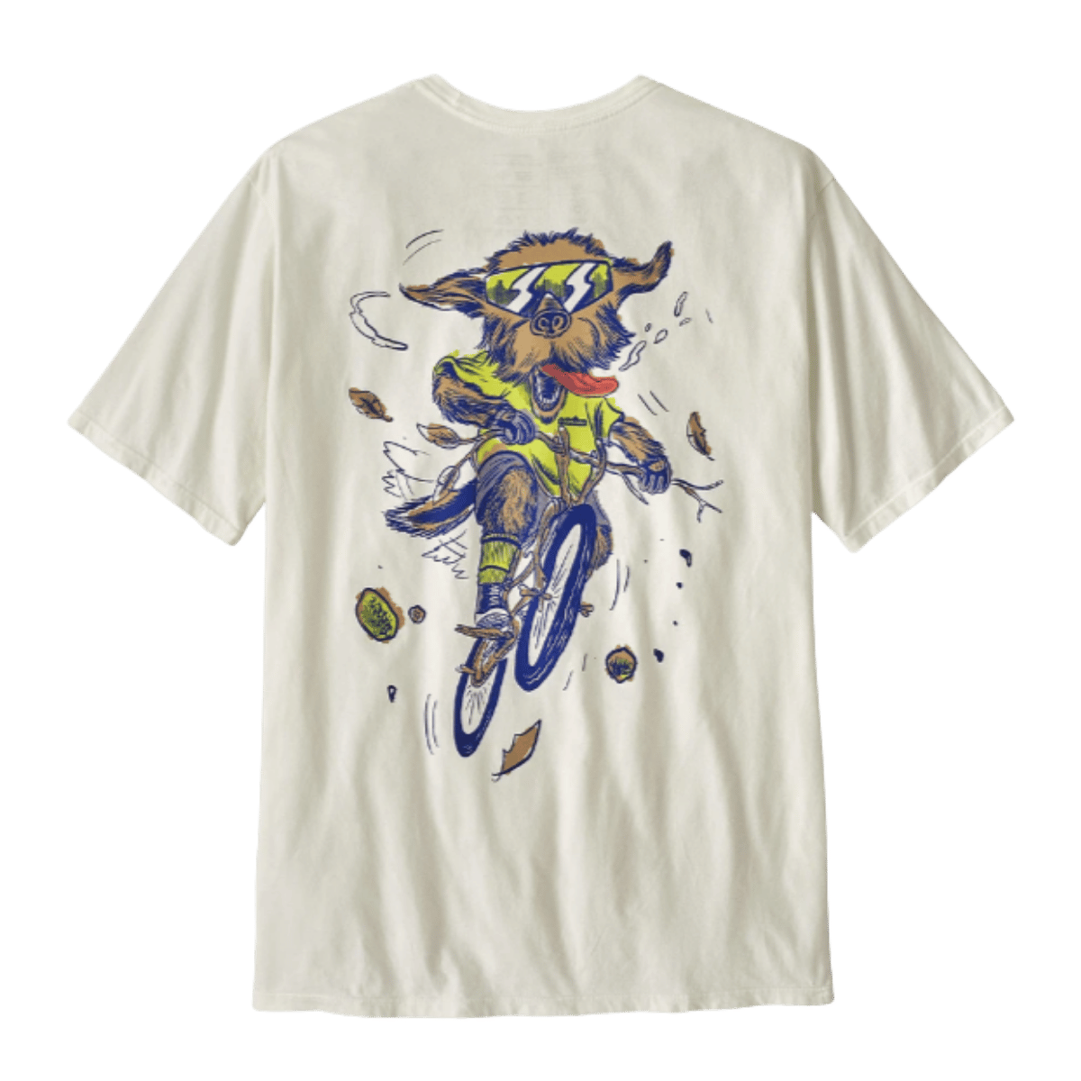 PATAGONIA TRAIL HOUND ORGANIC T-SHIRT - BIRCH WHITE BACK