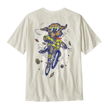 PATAGONIA TRAIL HOUND ORGANIC T-SHIRT - BIRCH WHITE BACK
