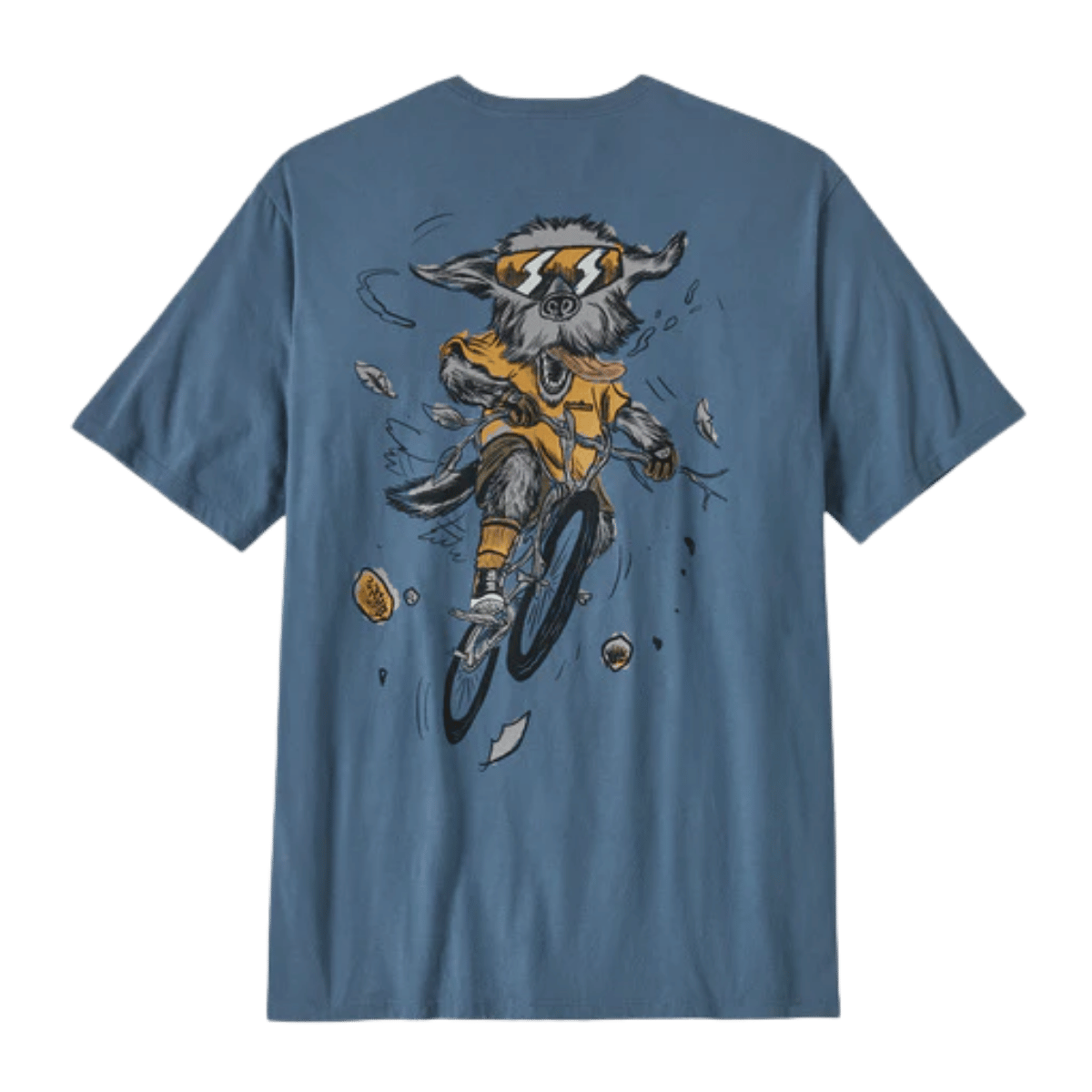 PATAGONIA TRAIL HOUND ORGANIC T-SHIRT - UTILITY BLUE BACK