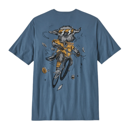 PATAGONIA TRAIL HOUND ORGANIC T-SHIRT - UTILITY BLUE BACK
