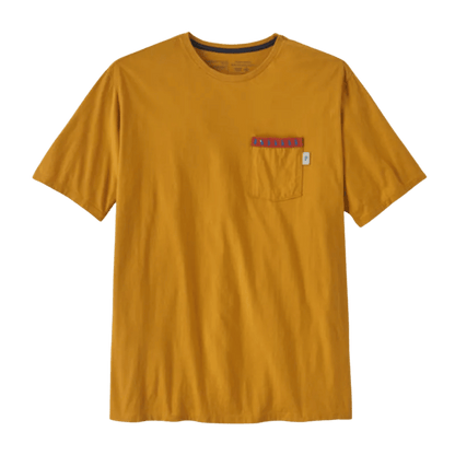 PATAGONIA WATER PEOPLE ORGANIC T-SHIRT - PUFFERFISH GOLD FRONT