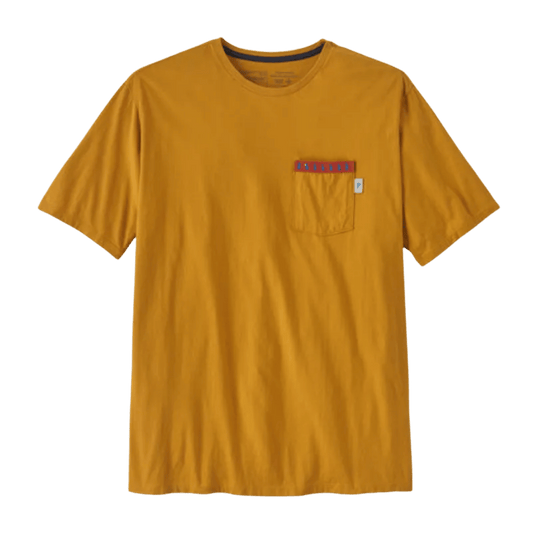 PATAGONIA WATER PEOPLE ORGANIC T-SHIRT - PUFFERFISH GOLD FRONT
