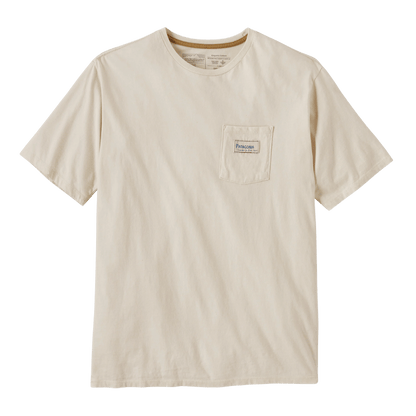 PATAGONIA WATER PEOPLE ORGANIC T-SHIRT - WATER PEOPLE BANNER: UNDYED NATURAL FRONT