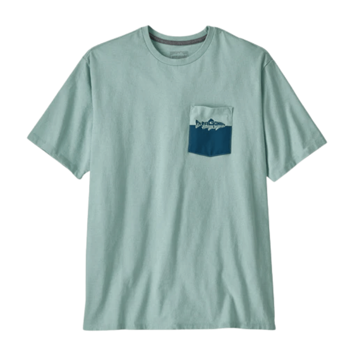 PATAGONIA WILD WATERLINE RESPONSBILI-TEE - WISPY GREEN FRONT