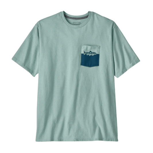 PATAGONIA WILD WATERLINE RESPONSBILI-TEE - WISPY GREEN FRONT