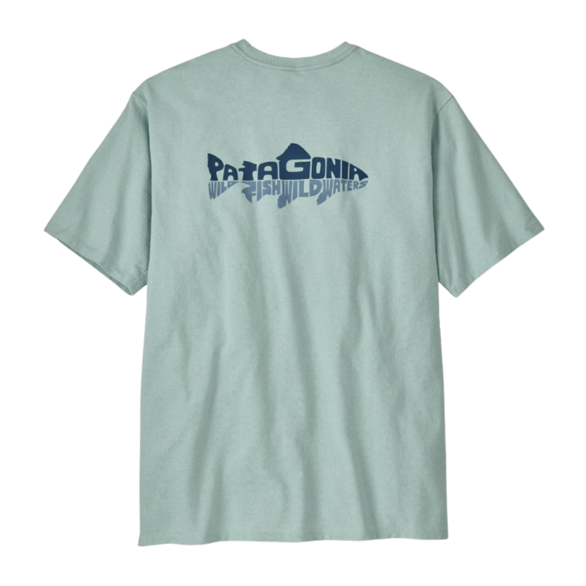 PATAGONIA WILD WATERLINE RESPONSBILI-TEE - WISPY GREEN BACK