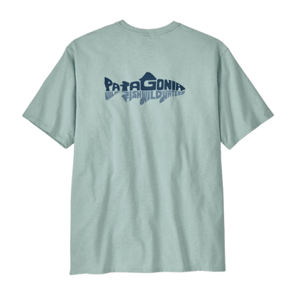 PATAGONIA WILD WATERLINE RESPONSBILI-TEE - WISPY GREEN BACK