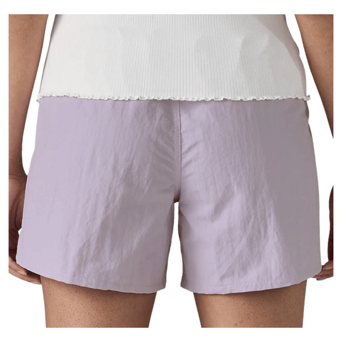PATAGONIA WOMEN ORGANIC COTTON ADJUSTABLE SHORTS - FOXGLOVE PURPLE - BACK VIEW WW