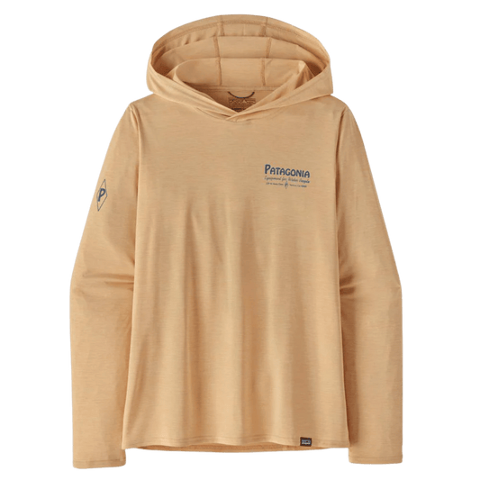 PATAGONIA WOMEN'S CAP COOL DAILY GRAPHIC HOODY - FEATHER GRAY FRONT