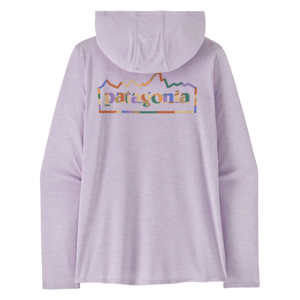 PATAGONIA WOMEN'S CAPILENE COOL DAILY GRAPHIC HOODY - UNITY FITZ: FOXGLOVE PURPLE BACK