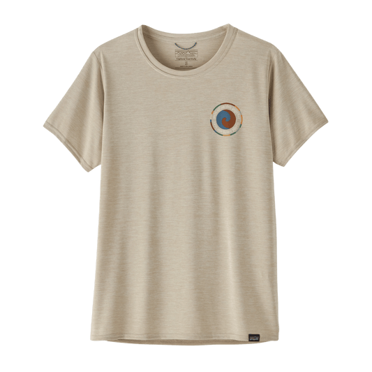 PATAGONIA WOMEN'S CAPILENE COOL DAILY GRAPHIC SHIRT - UNITY FITZ: PUMICE X-DYE FRONT