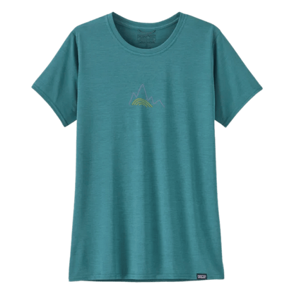 PATAGONIA WOMEN'S CAPILENE COOL DAILY GRAPH SHIRT - 73S: WETLAND BLUE FRONT