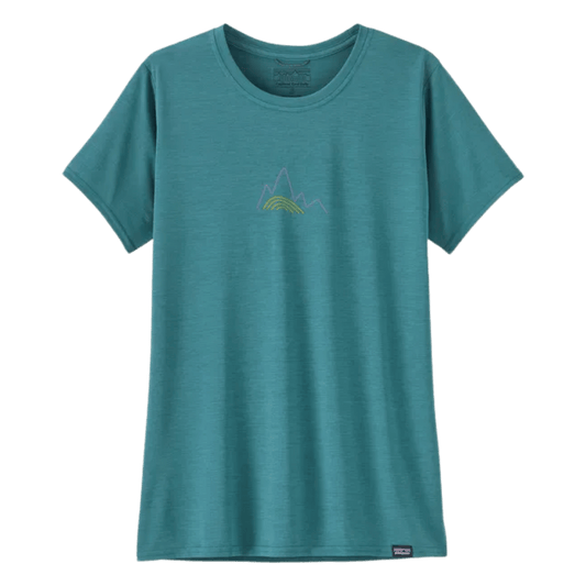 PATAGONIA WOMEN'S CAPILENE COOL DAILY GRAPH SHIRT - 73S: WETLAND BLUE FRONT