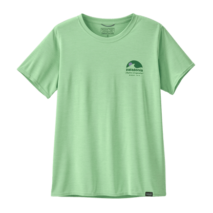 PATAGONIA WOMEN'S CAPILENE COOL DAILY GRAPH SHIRT - APPLIED IMAGINATION: RINSED GREEN FRONT