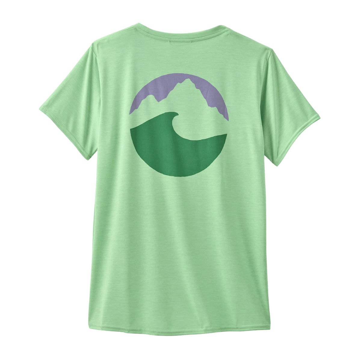 PATAGONIA WOMEN'S CAPILENE COOL DAILY GRAPH SHIRT - APPLIED IMAGINATION: RINSED GREEN BACK