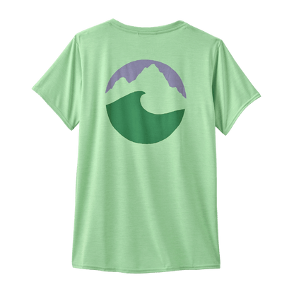 PATAGONIA WOMEN'S CAPILENE COOL DAILY GRAPH SHIRT - APPLIED IMAGINATION: RINSED GREEN BACK