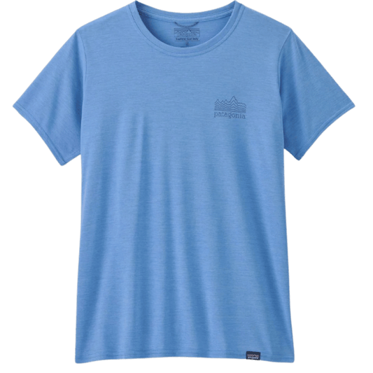 PATAGONIA WOMEN'S CAPILENE COOL DAILY SHIRT WATER - STRATASPIRE: ABUNDANT BLUE FRONT
