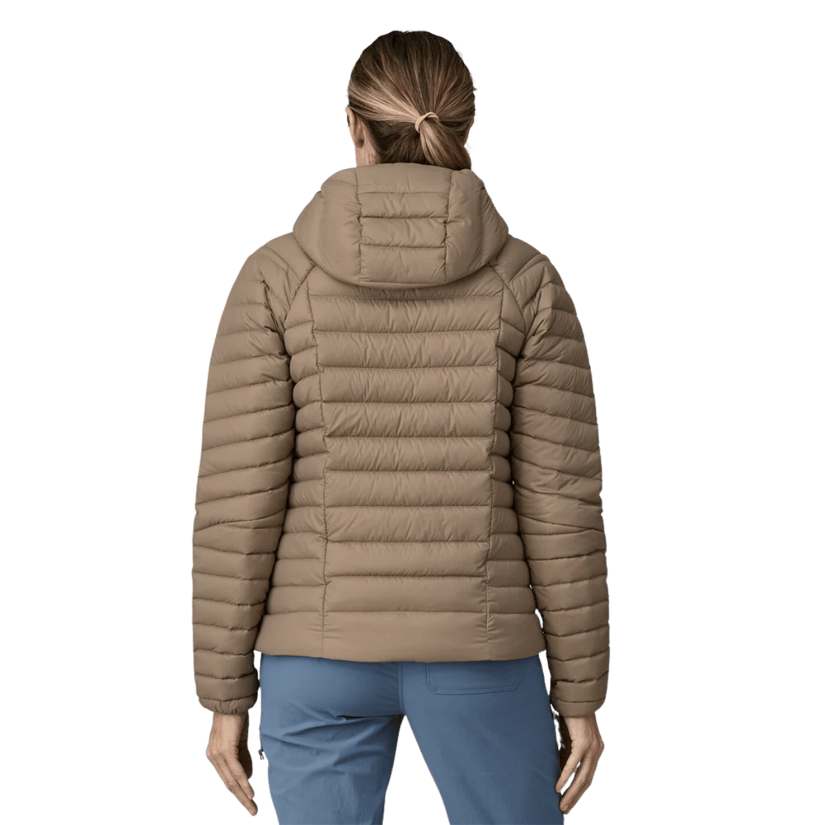 PATAGONIA WOMEN'S DOWN SWEATER HOODY - SEABIRD GREY WW BACK