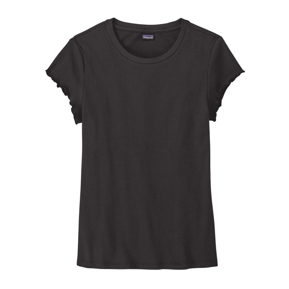 PATAGONIA WOMEN'S RIB KNIT TOP - INK BLACK FRONT