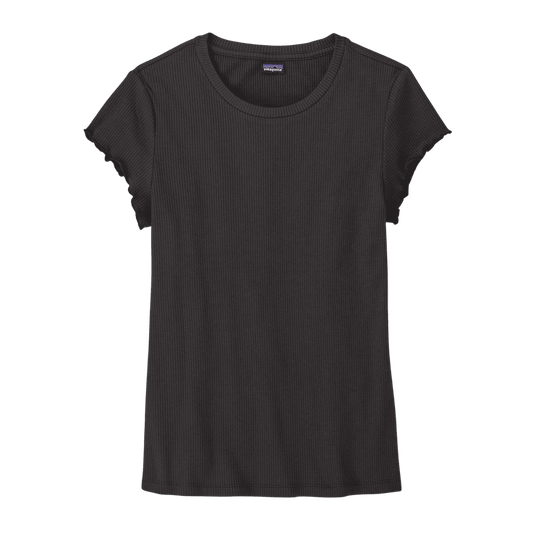 PATAGONIA WOMEN'S RIB KNIT TOP - INK BLACK FRONT