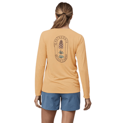 PATAGONIA WOMEN'S LONGSLEEVE CAP COOL DAILY SHIRT LAND - CCB SANDY MELON WW BACK