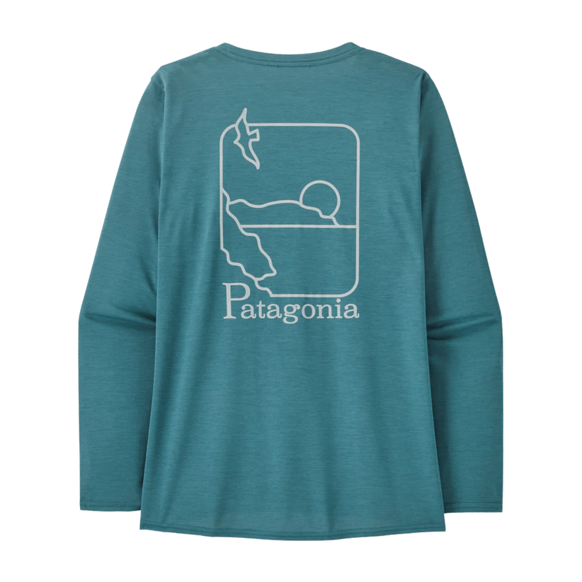 PATAGONIA WOMEN'S LONGSLEEVE CAPILENE COOL DAILY SHIRT WATER - WETLAND BLUE XD BACK