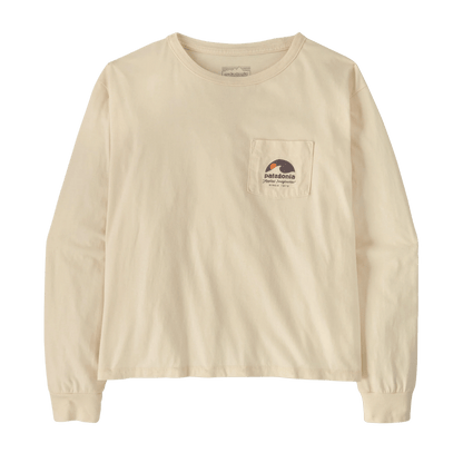 PATAGONIA WOMEN'S LONGSLEEVED APPLIED IMAGINATION TEE - UNDYED NATURAL FRONT