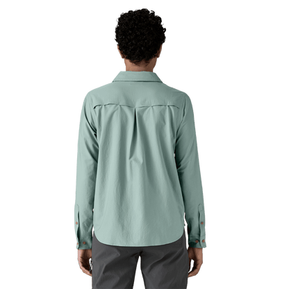 PATAGONIA WOMEN'S LONG SLEEVE SELF-GUIDED SUN SHIRT - THERMAL BLUE WW BACK