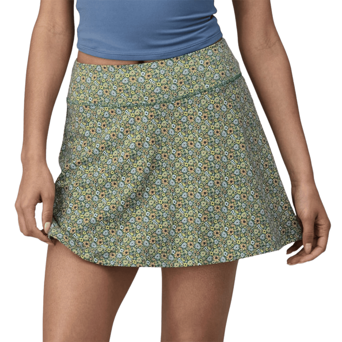 PATAGONIA WOMEN'S MAIPO SKORT- CONIFER GREEN WW FRONT
