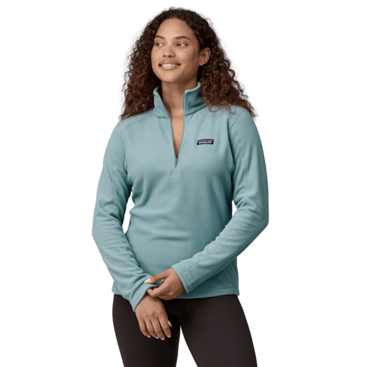 PATAGONIA WOMEN'S MICRO D 1/4 ZIP - THERMAL BLUE WW FRONT