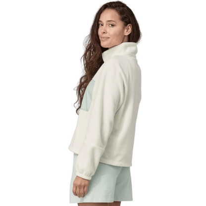 PATAGONIA WOMEN'S MICRODINI 1/2 ZIP FLEECE PULLOVER - BIRCH WHITE