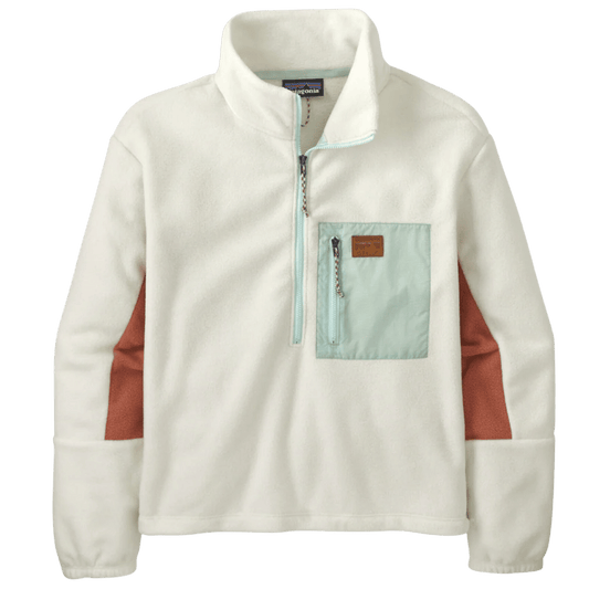 PATAGONIA WOMEN'S MICRODINI 1/2 ZIP FLEECE PULLOVER - BIRCH WHITE