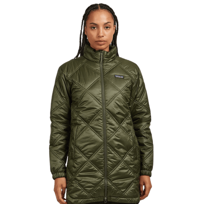 PATAGONIA WOMEN'S PINE BANK INSULATED PARKA - PINE NEEDLE GREEN WW FRONT