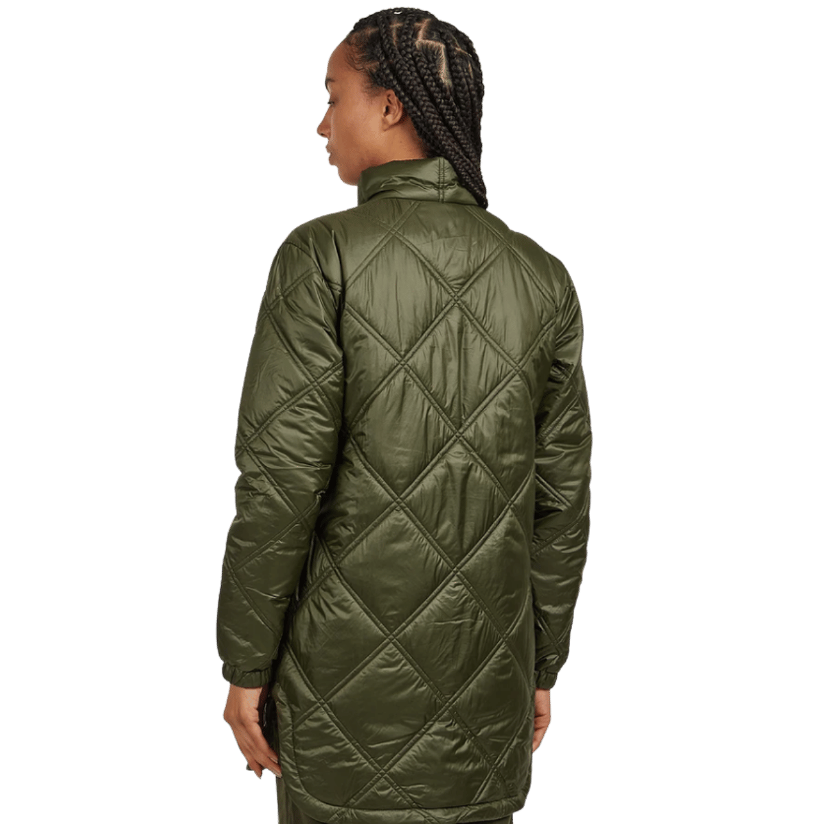 PATAGONIA WOMEN'S PINE BANK INSULATED PARKA - PINE NEEDLE GREEN WW BACK