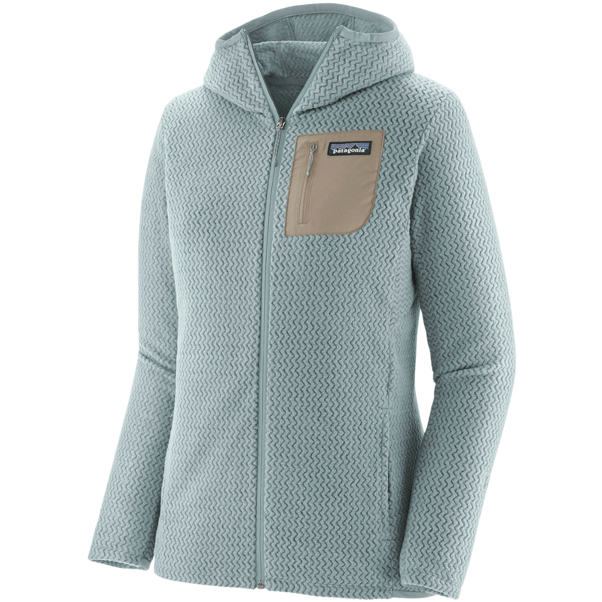 PATAGONIA WOMEN'S R1 AIR FULL-ZIP HOODY - THERMAL BLUE FRONT