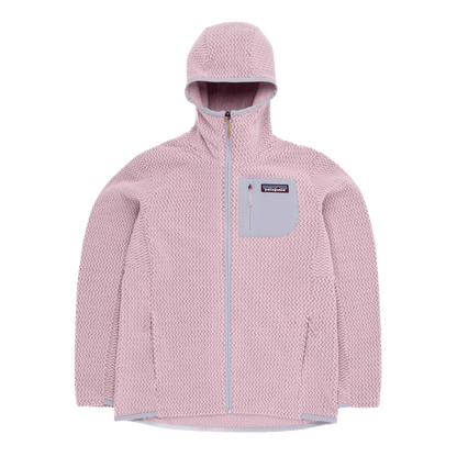PATAGONIA WOMEN'S R1 AIR FULL ZIP HOODY - MILKWEED MAUVE FRONT