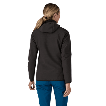 PATAGONIA WOMEN'S R2 CROSSSTRATA HOODY - BLACK WW BACK
